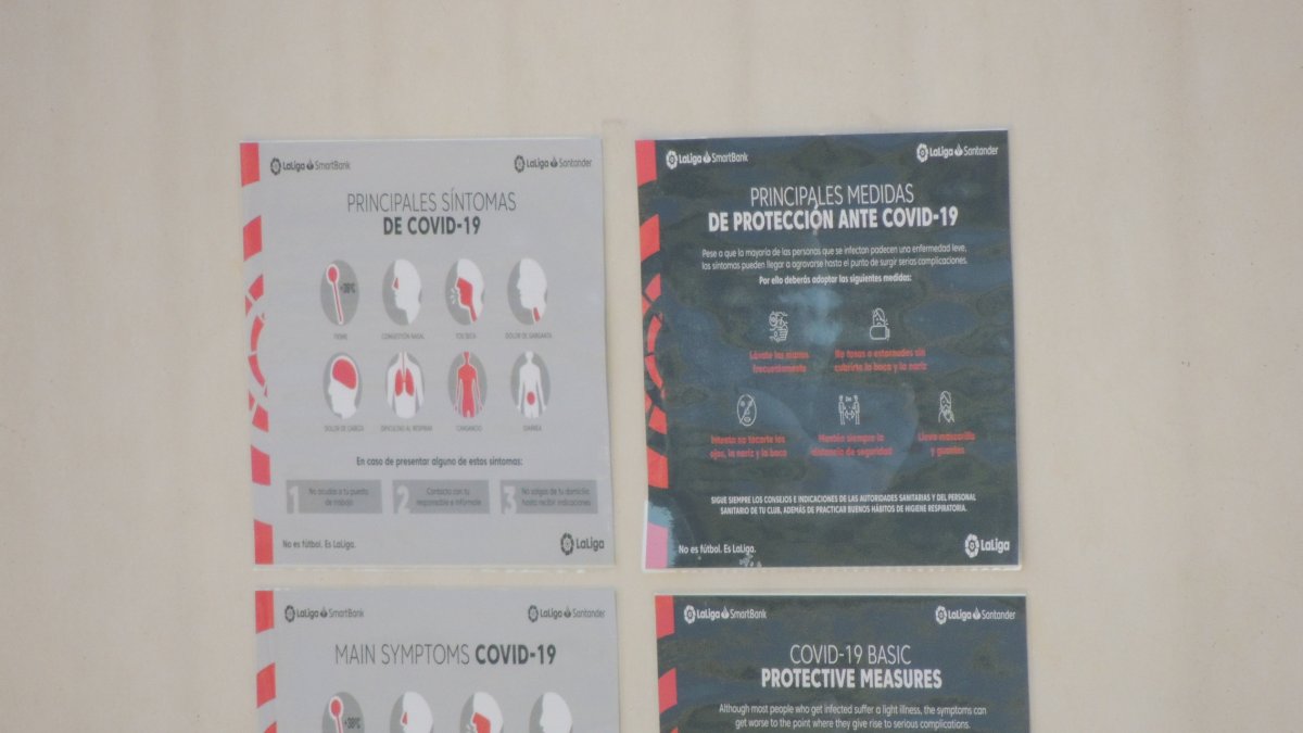 El panel informativo de la Liga que ven todos los días los jugadores.