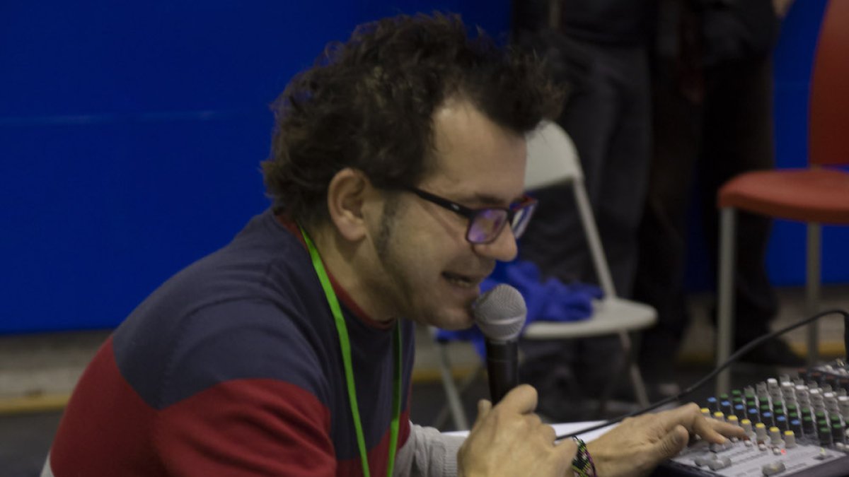 Eduardo Alías, el speaker de Unicaja Costa de Almería.