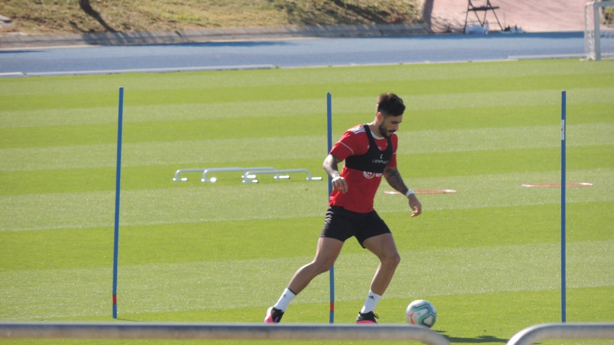 David Costas, este jueves en el campo Anexo.