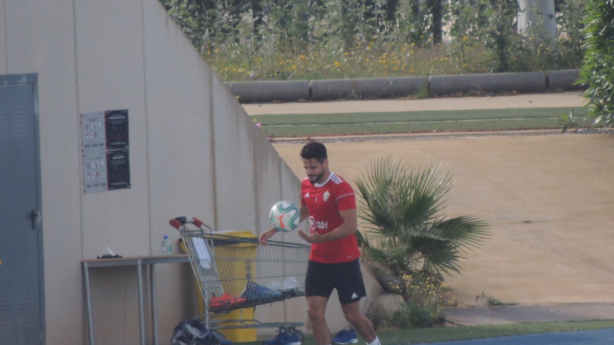 José Romera entrenando en el Anexo.
