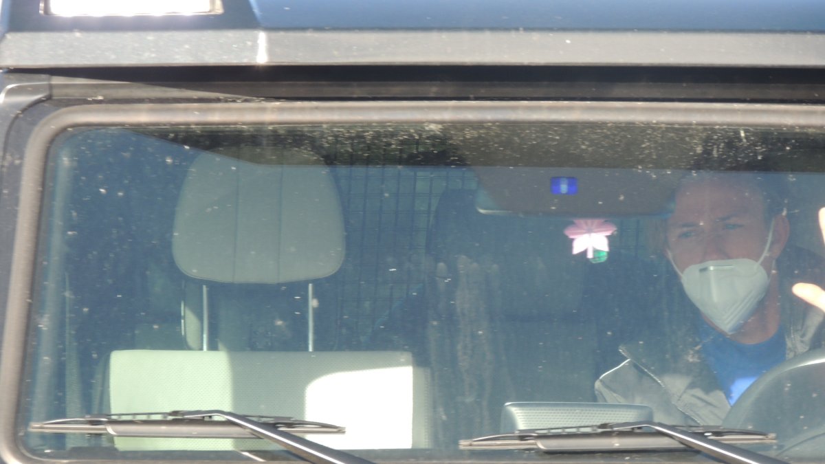 Guti llegando al Estadio.