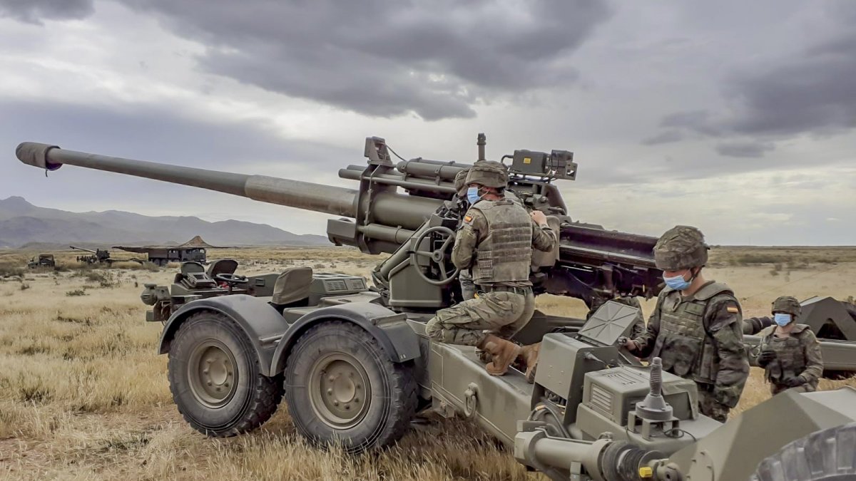 Miembros del Grupo de Artillería en Viator