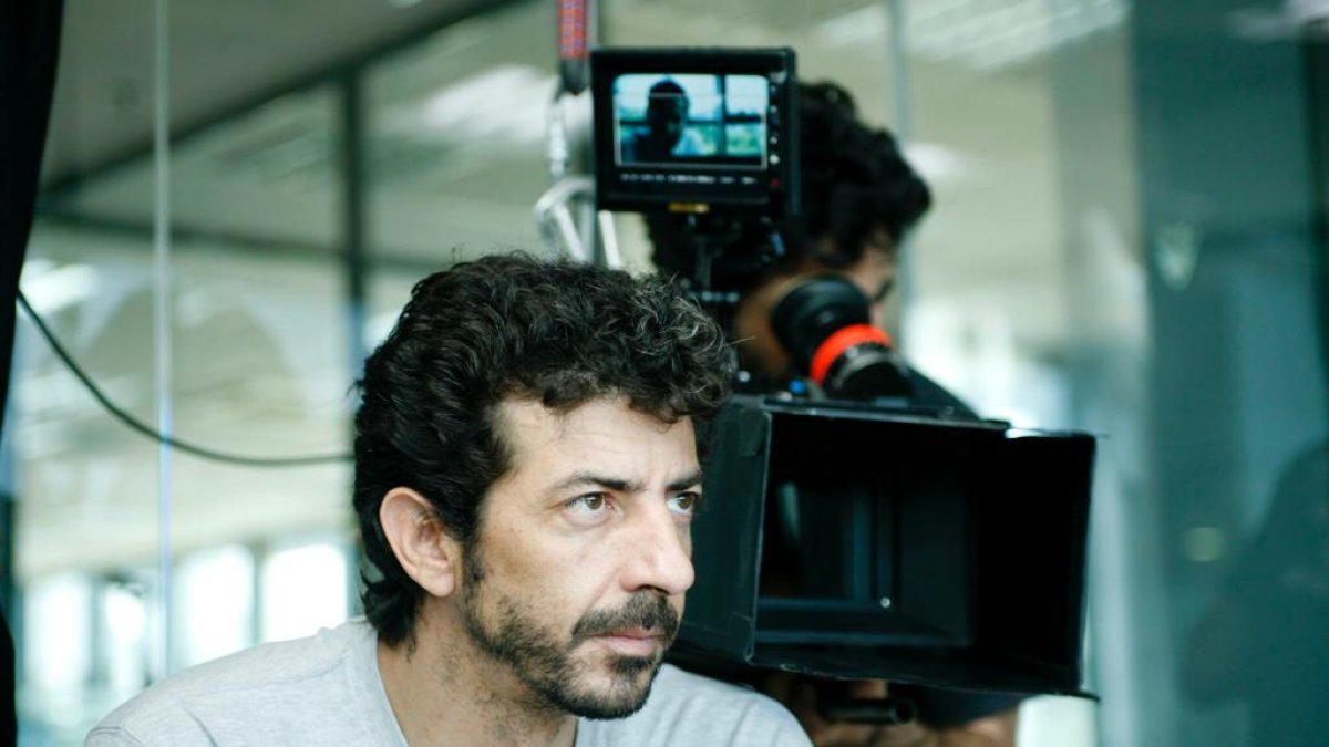 Alberto Rodríguez durante uno de sus rodajes.