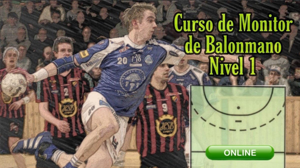 Cartel del cursillo para monitores de balonmano.