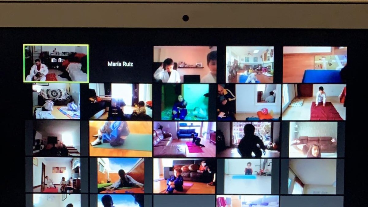 Una imagen de actividades de la escuela online.