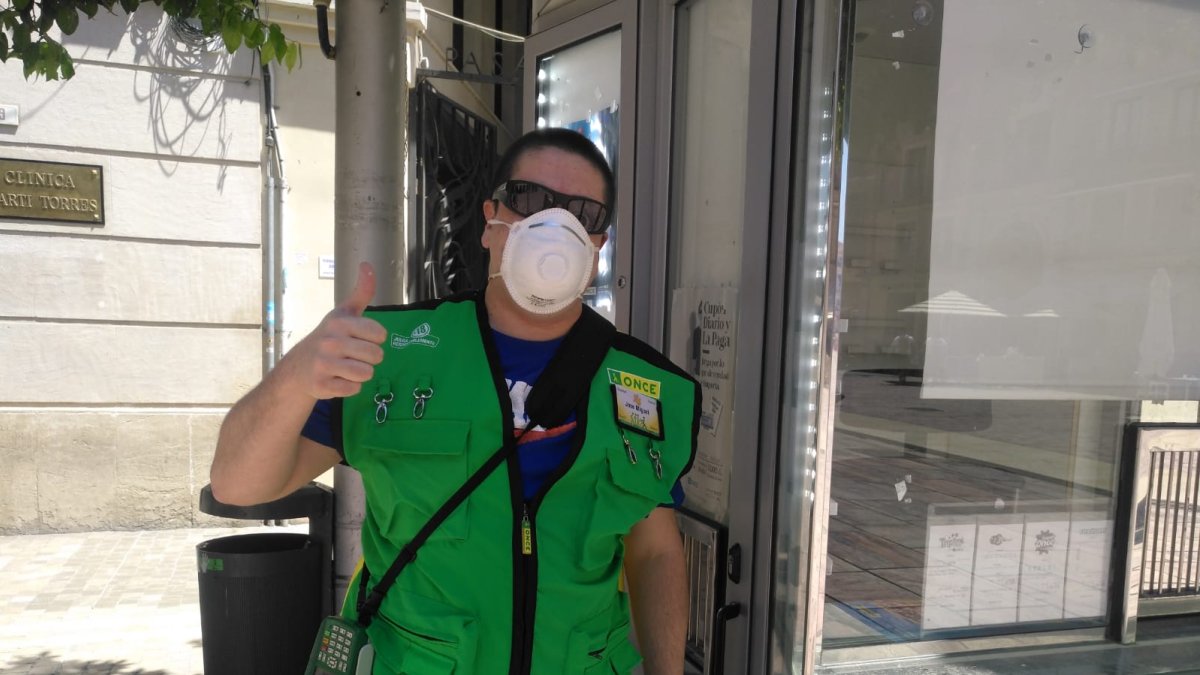 José Miguel Díaz, vendedor de la ONCE.