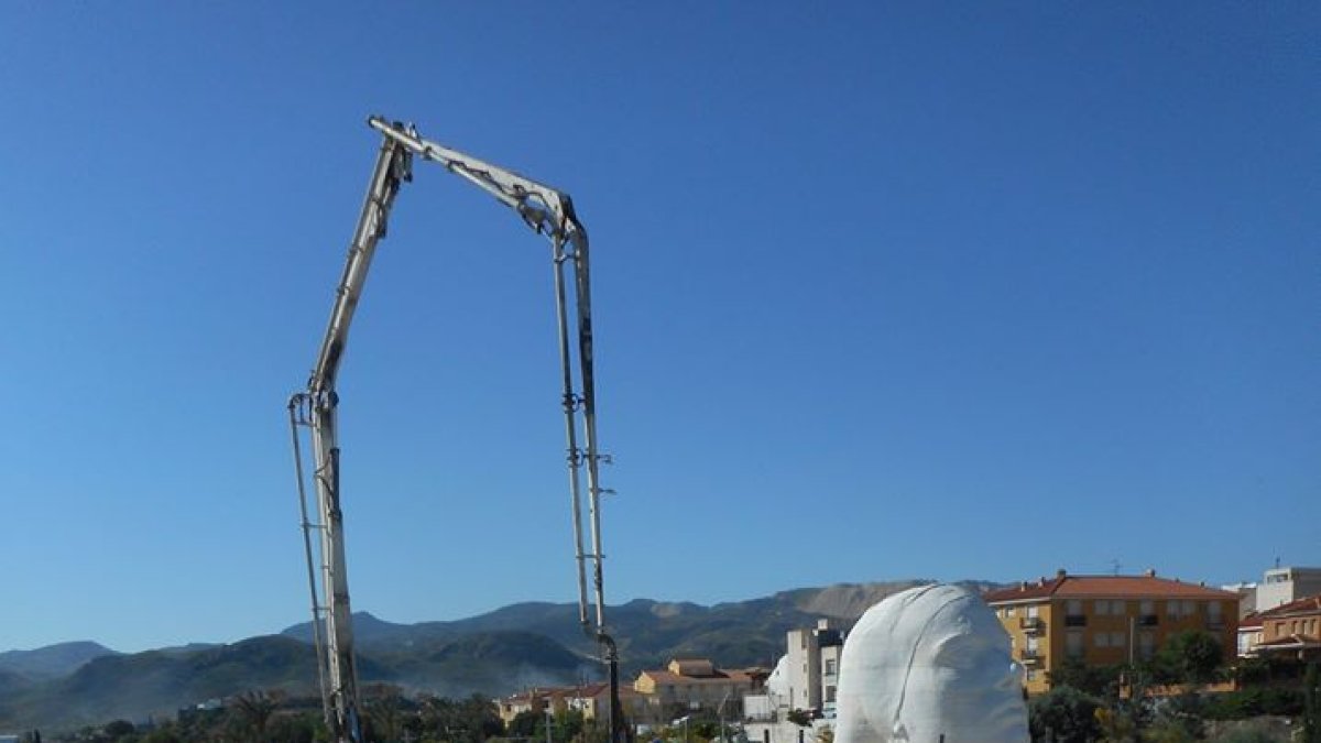 Obras de ampliación de la Ciudad del Arte en Olula del Río.