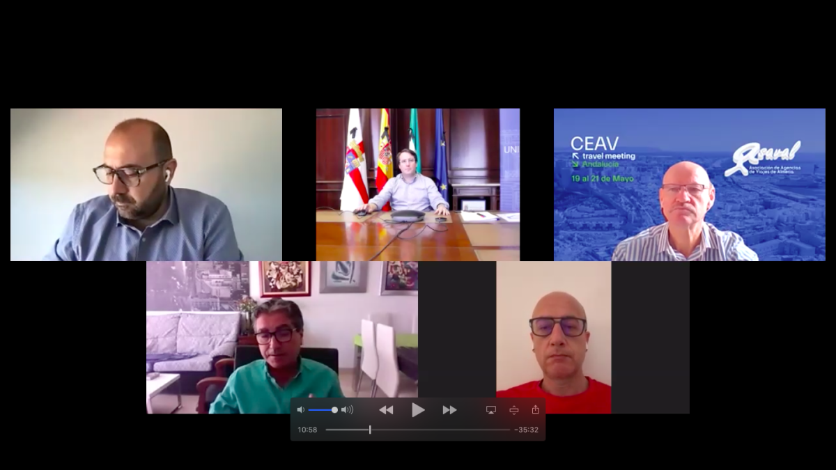 Imagen del encuentro telemático.