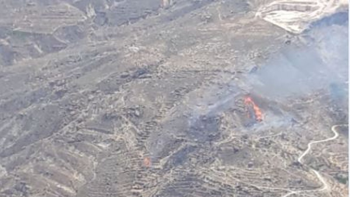 Imagen del Infoca del incendio de Terque.