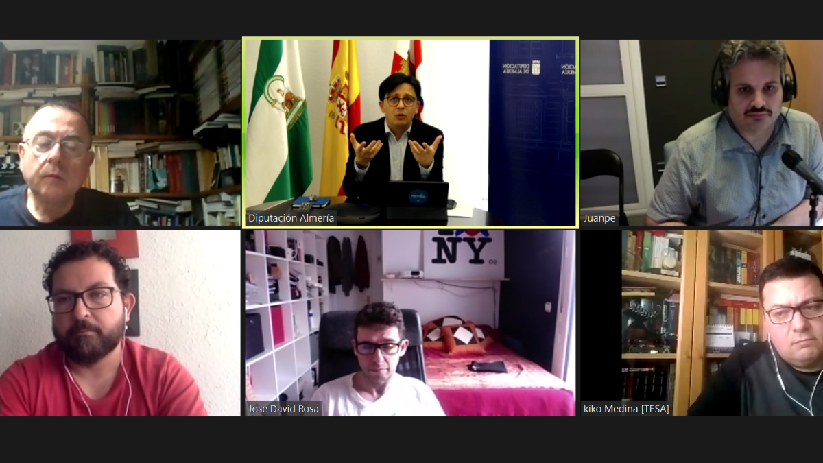 Encuentro telemático entre diputado de Cultura, representantes de esta asociación y técnicos de la institución.