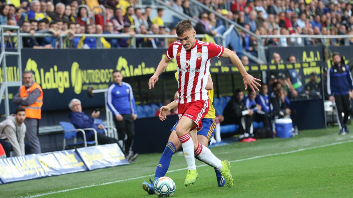 Nikola Maras en el partido contra el Cádiz.