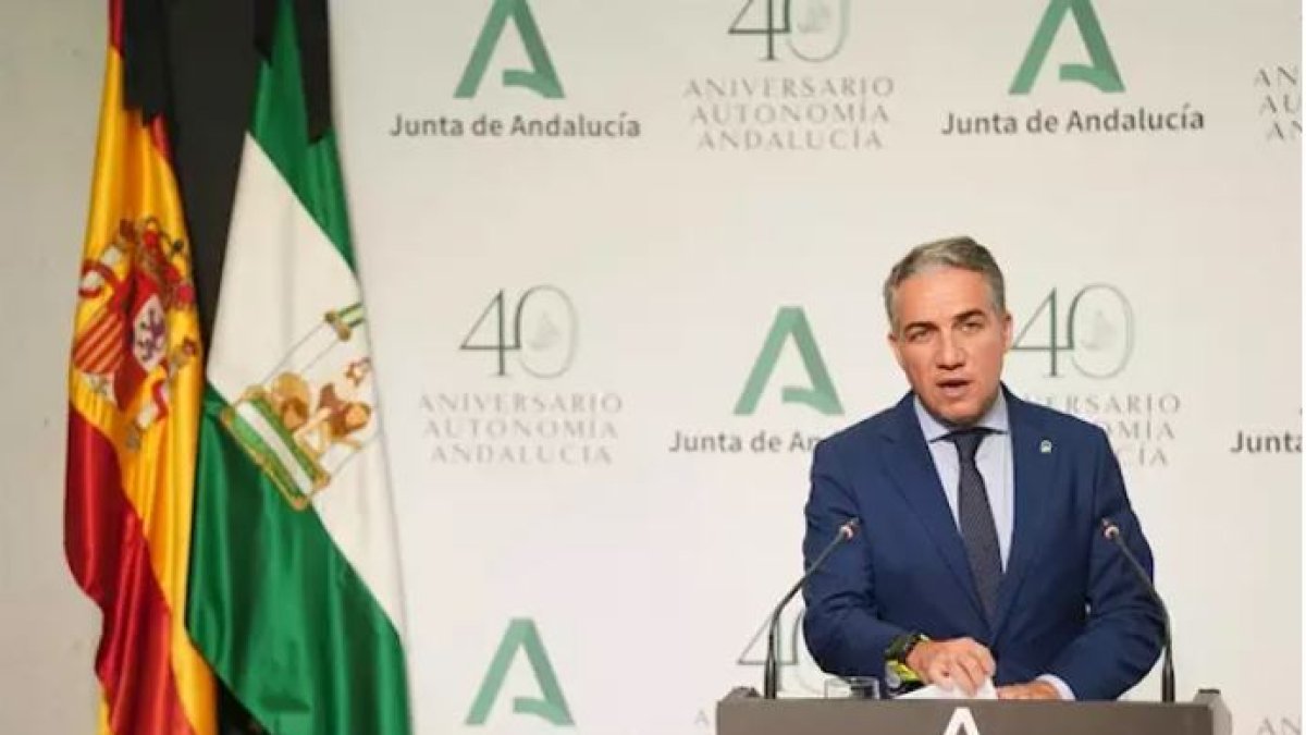 El consejero de la Presidencia, Administración Pública e Interior de la Junta de Andalucía, Elías Bendodo. / JUNTA DE ANDALUCÍA