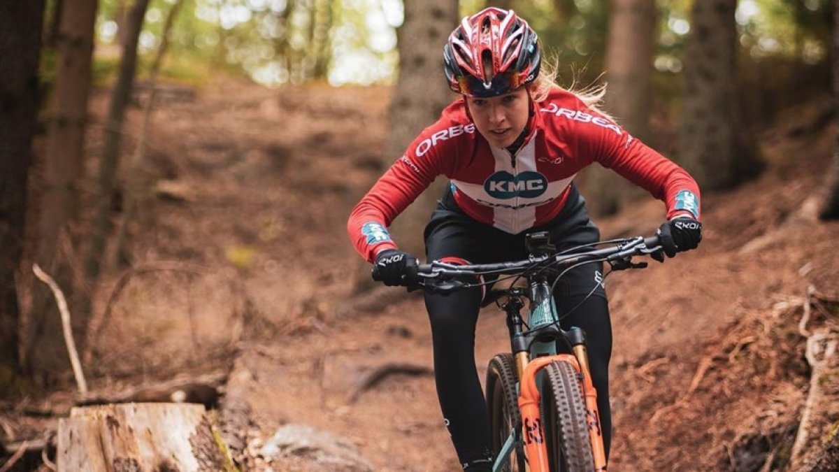 Malene Degn en una de sus pruebas por el mundo.