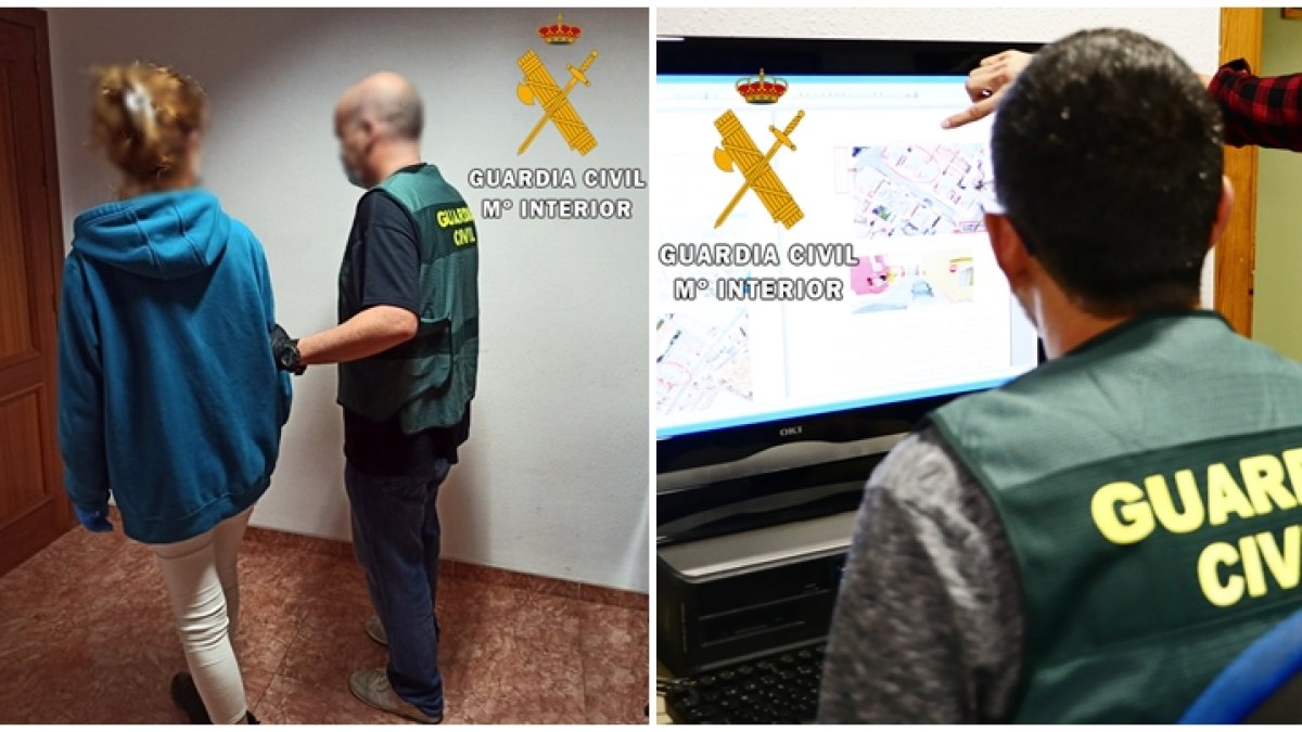 Imagen de la detenida por la Guardia Civil en la operación Orale.