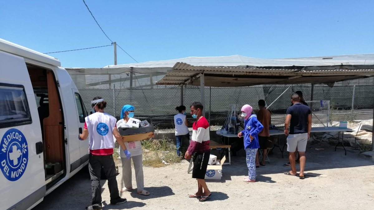 Médicos del mundo y otras ONG han cubierto las necesidades básicas de los migrantes durante el estado de alarma.