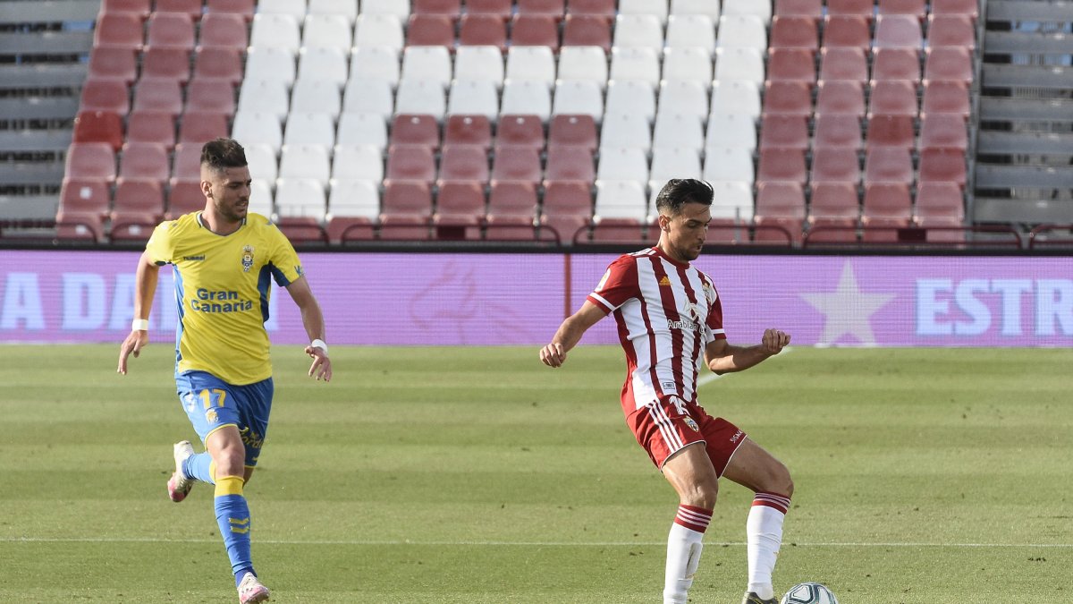 Juan Ibiza en su vuelta a la competición ante Las Palmas.