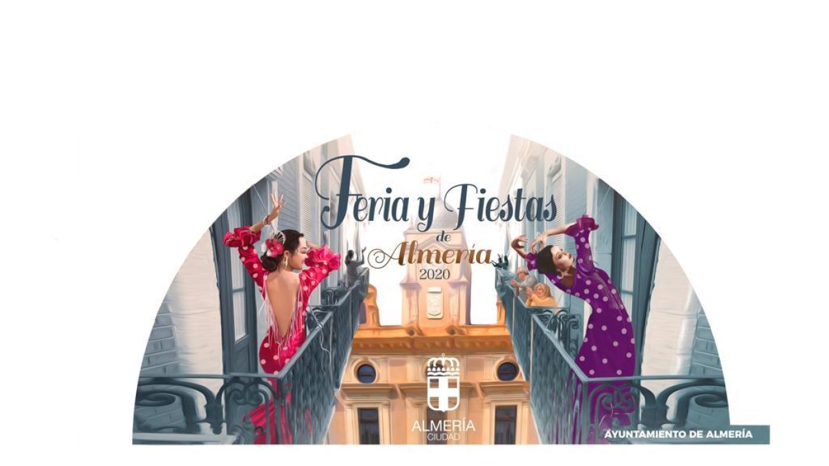 Imagen del cartel ganador, en forma de abanico, de esta atípica edición.