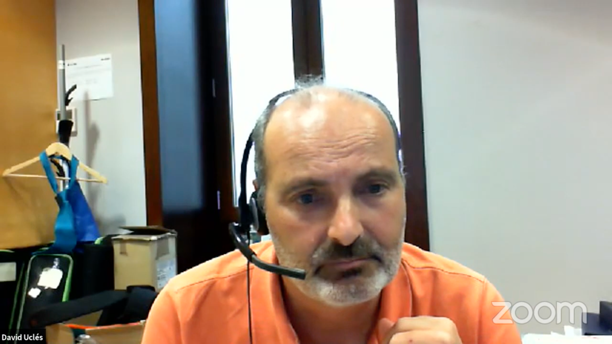 David Uclés, director de Estudios Económicos de la Fundación Cajamar, en un moento de su intervención en el foro digital.