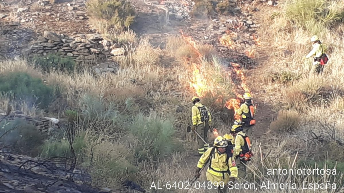 Imagen del incendio publicada por @Plan_INFOCA.