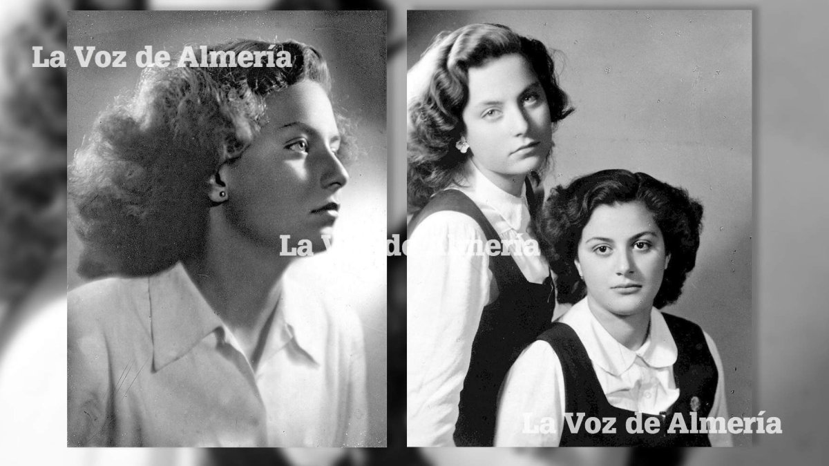 Leo Plaza tenía estampa de artista: rubia platino, ojos azules y un cuerpo impropio de la época. A la derecha, con su amiga Clara.