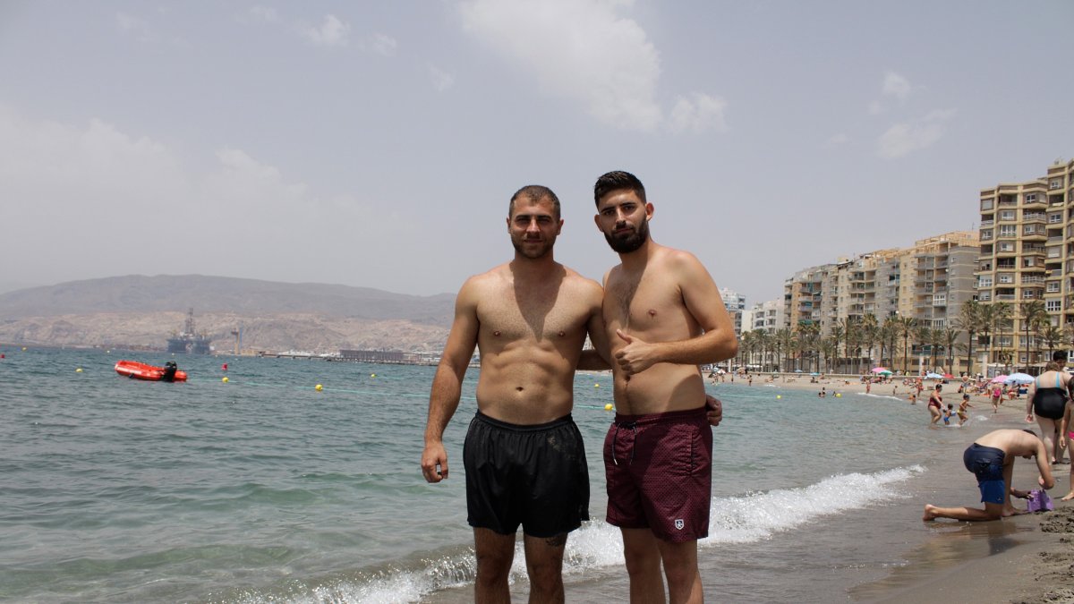 Yeray Morillas, almeriense residente en Dublín, y Fran Ruiz.