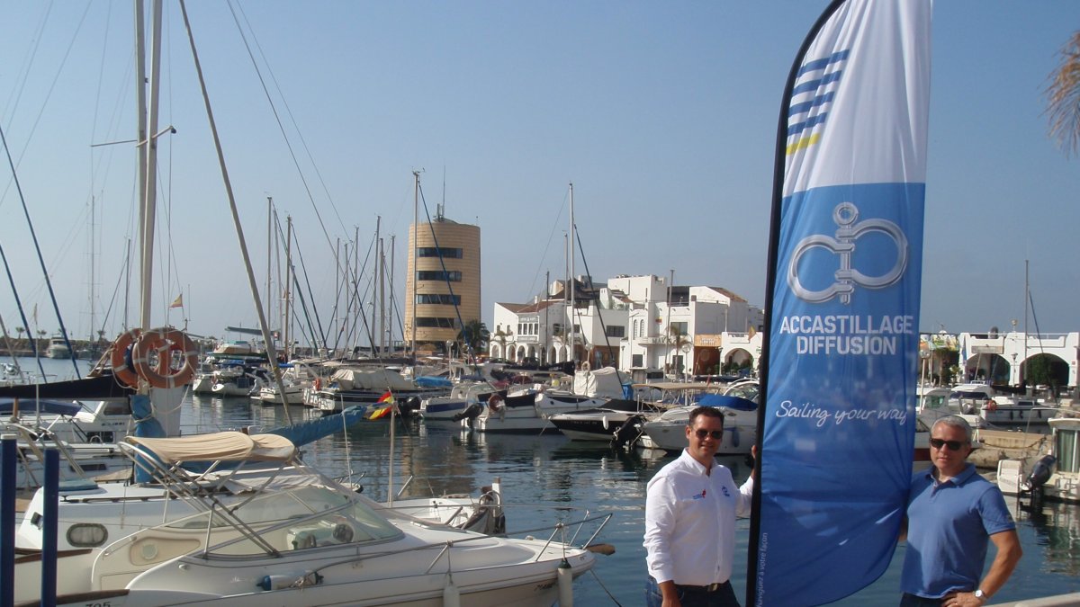 Alianza náutica Accastillage-diffusion, es una red de tiendas náuticas ahora con nueva sede en el Puerto Deportivo de Aguadulce.