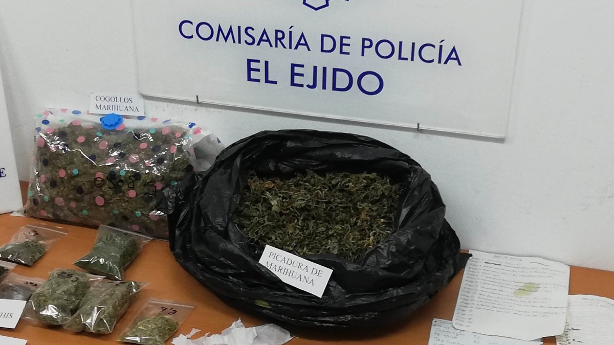 Sustancias halladas en el domicilio del detenido
