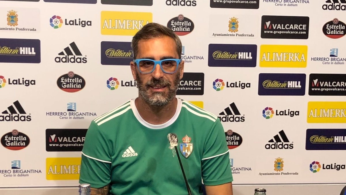 Jon Pérez Bolo en la rueda de prensa previa a la jornada 41.