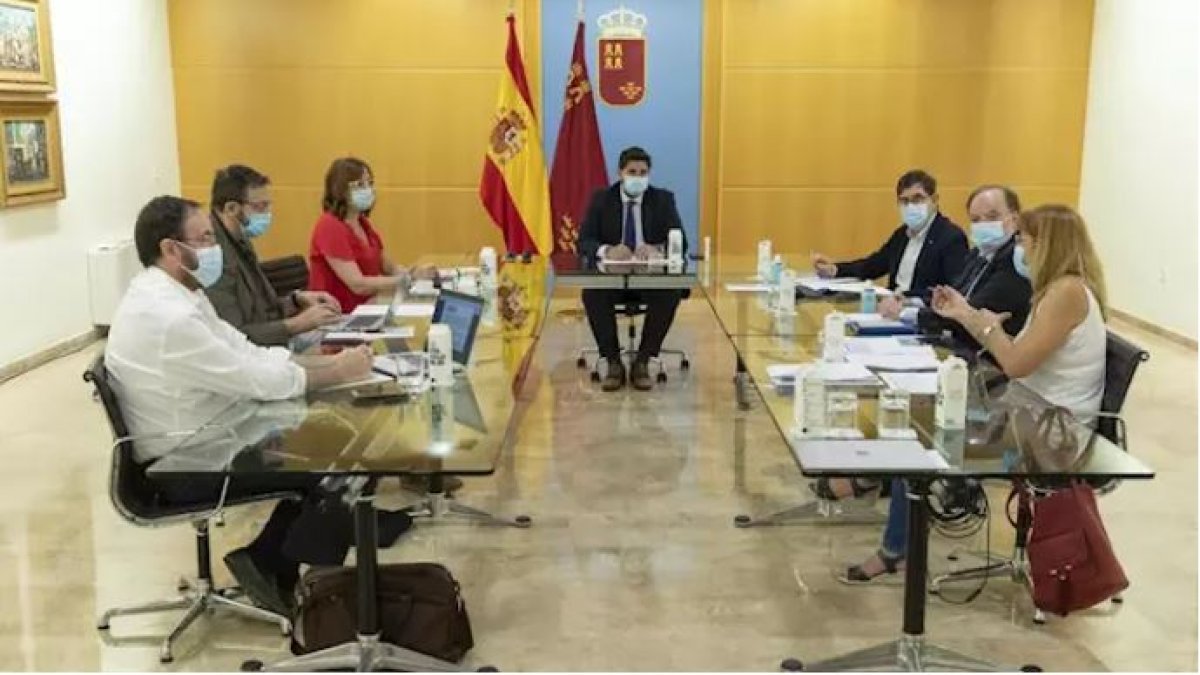 Reunión del Comité de Seguimiento Covid-19 de Murcia. Foto: Gobierno regional