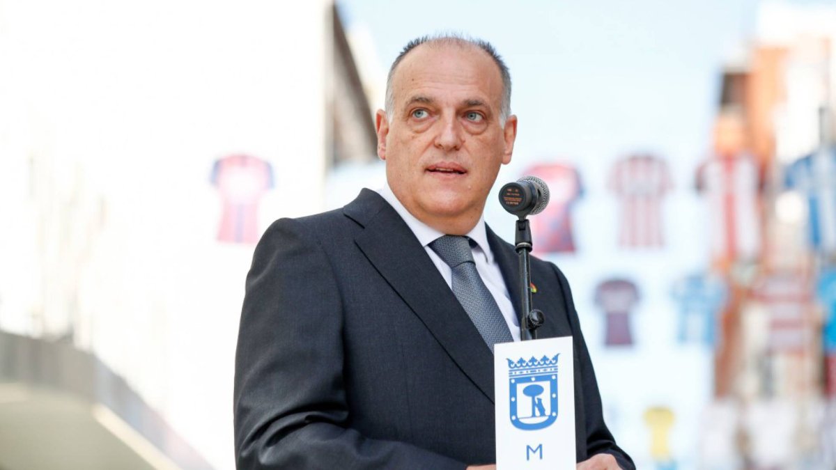 El presidente de la Liga profesional, Javier Tebas.