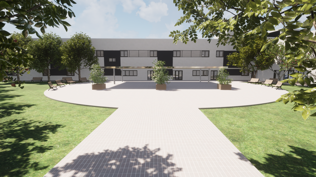 Imagen digital de la residencia de mayores, según aparece en el proyecto.