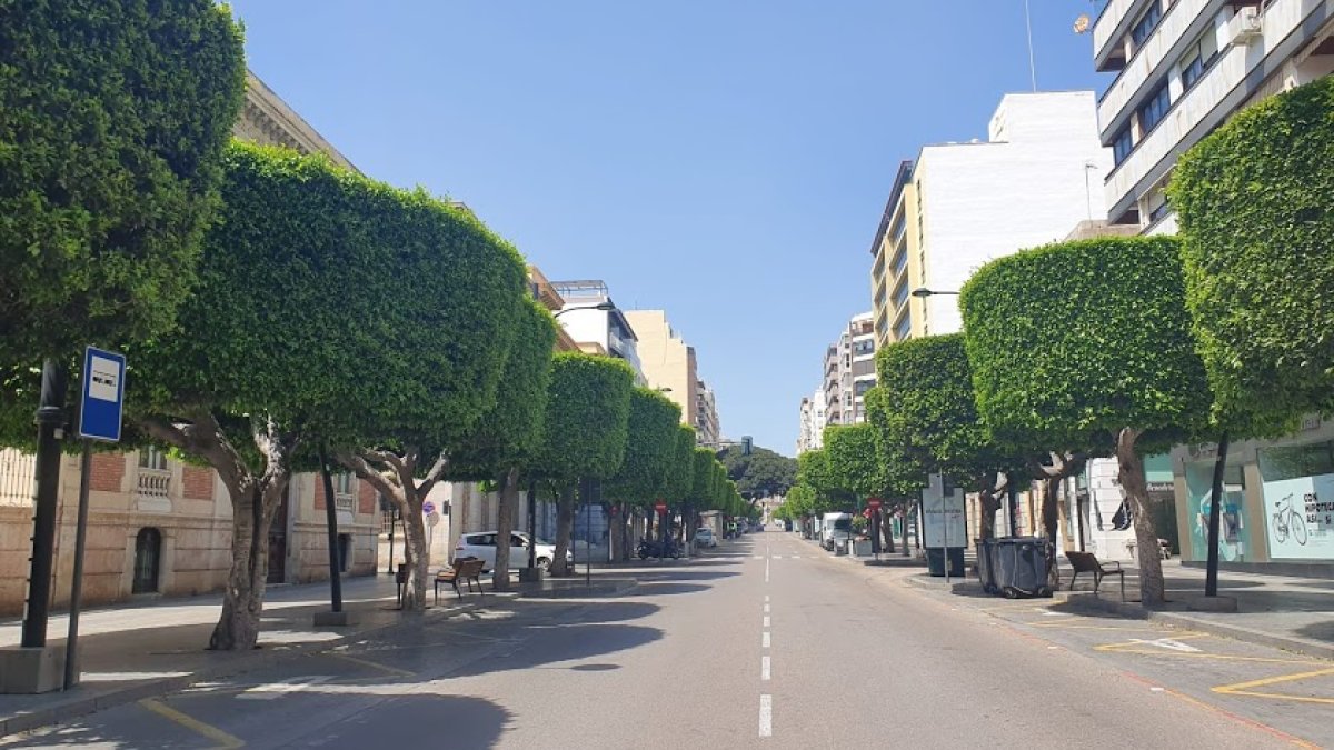 El Paseo de Almería, centro del debate.