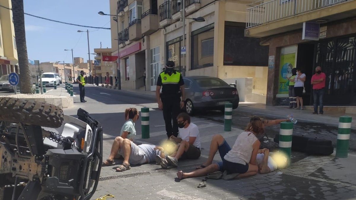 Imagen del accidente que circula por apps de mensajería instantánea.