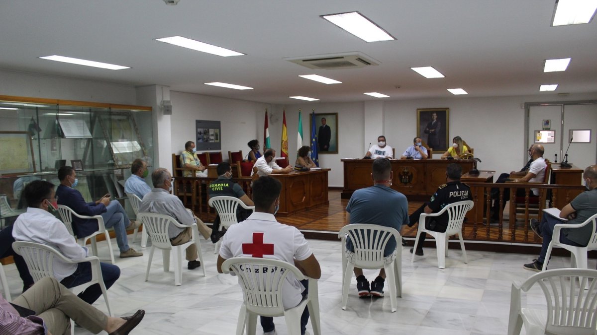 Reunión del plan de emergencias celebrada en el Ayuntamiento de Pulpí.