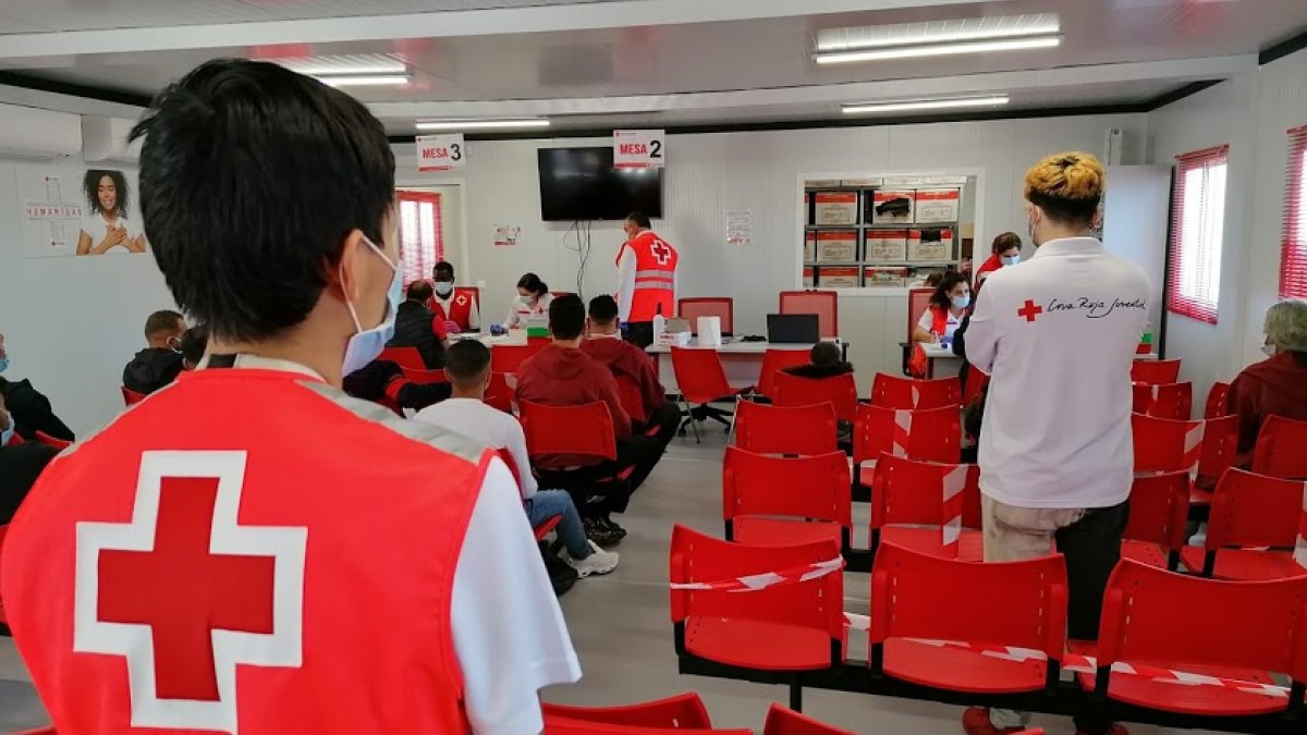 Módulos del puerto, en una imagen difundida por Cruz Roja el 18 de mayo