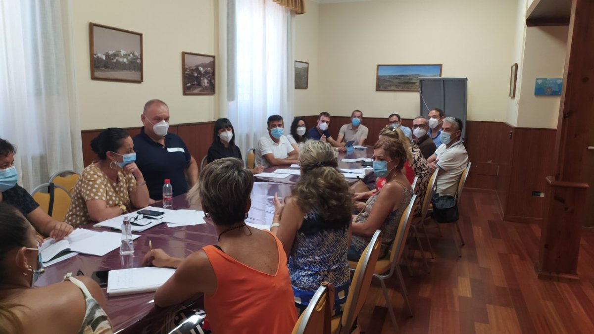 Reunión mantenida recientemente en el Ayuntamiento.