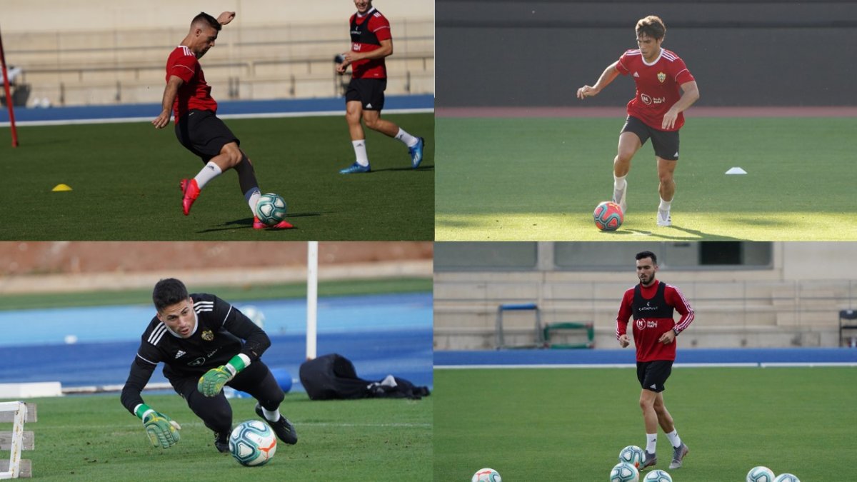 Los cuatro canteranos en acción: Callejón, Rubén Enri, Dani Albiar y Jero.