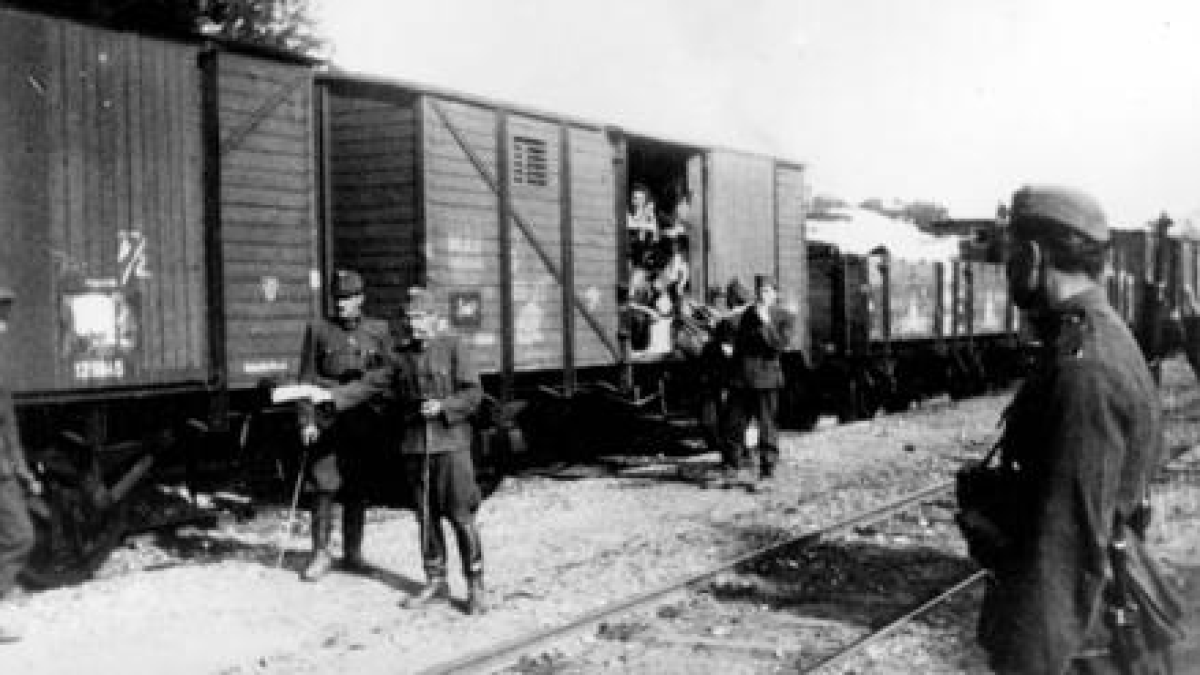 Vagones del Campo de Mauthausen.
