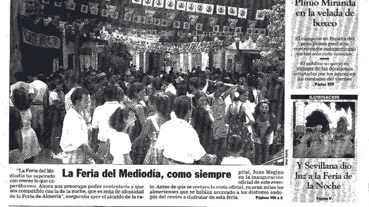 La fotografía de la portada de LA VOZ del primer sábado de Feria del año 1997.
