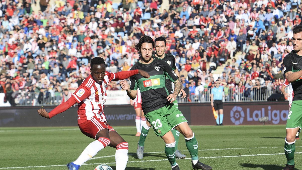 Appiah en el Almería-Elche.
