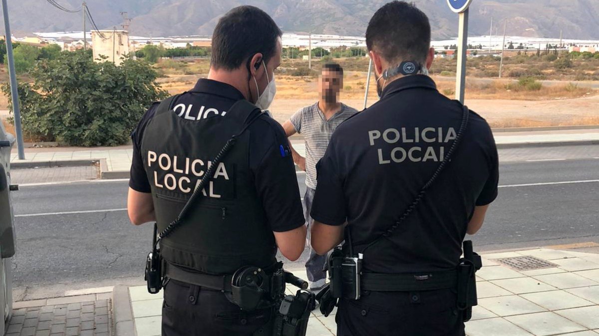 Imagen remitida por la Policía Local de El Ejido tras las actuaciones del fin de semana.