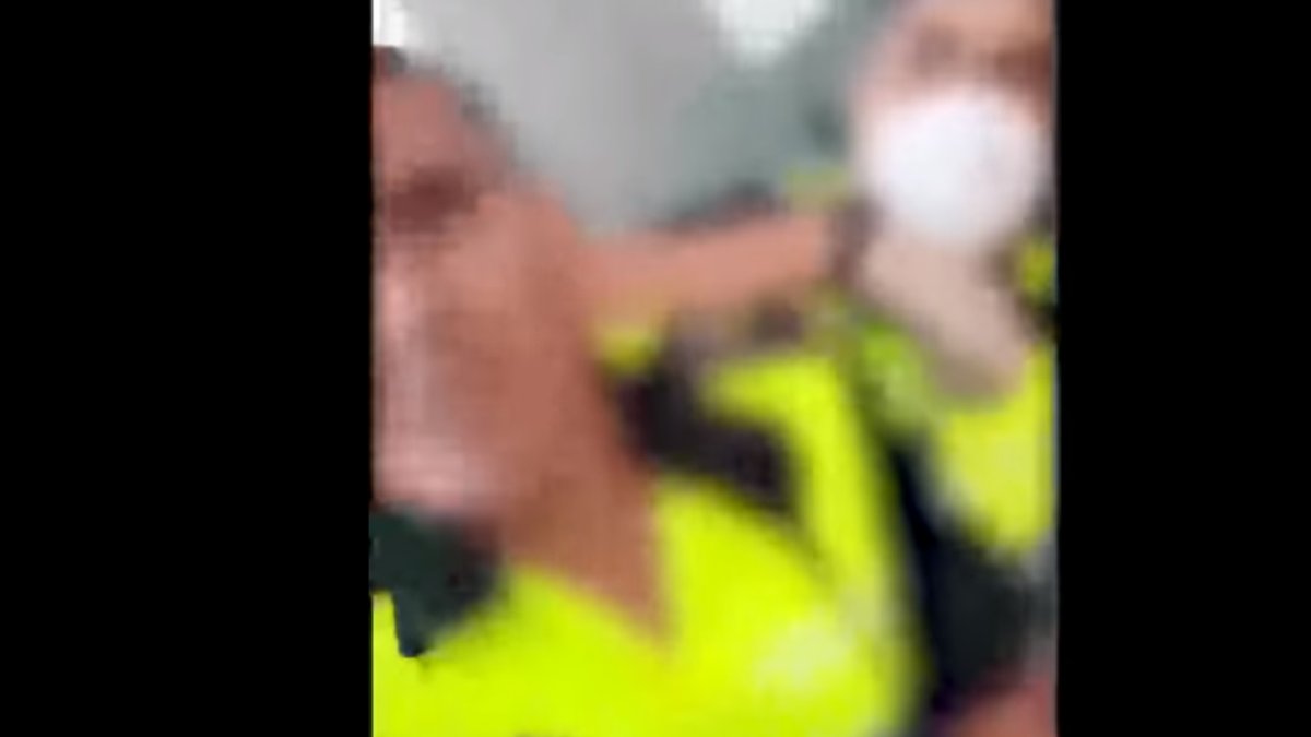 Imagen del vídeo donde se aprecia la detención.