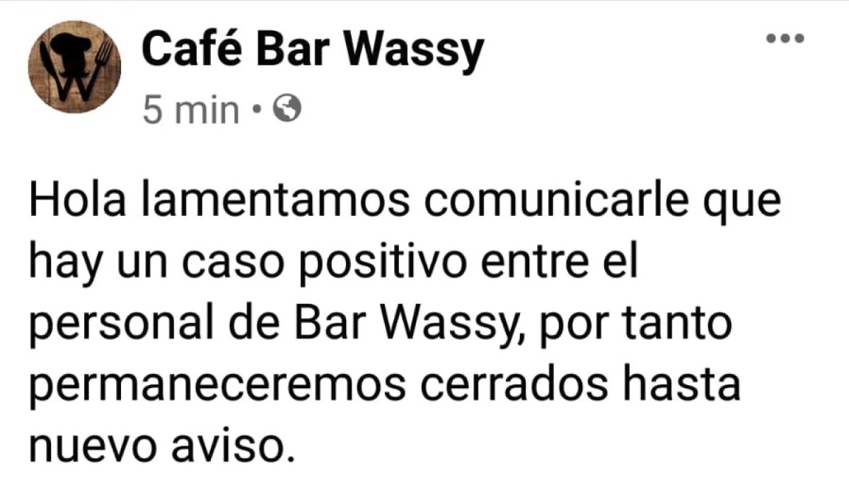 Comunicado emitido por el establecimiento.