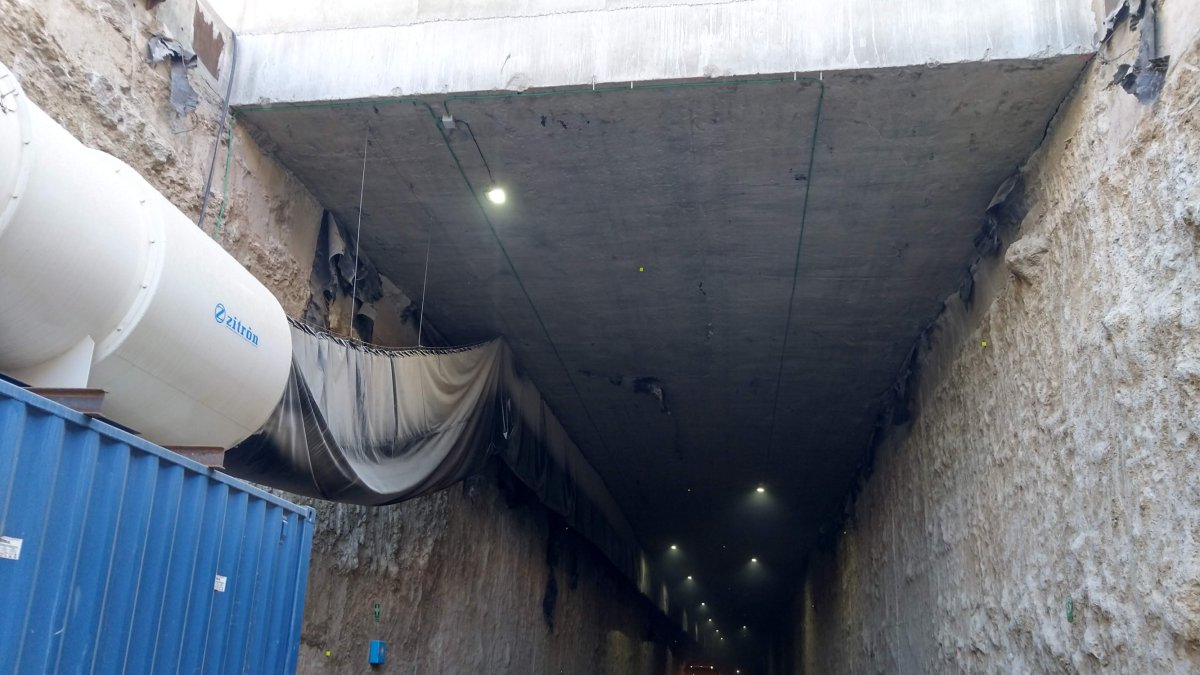 Obras del soterramiento de El Puche