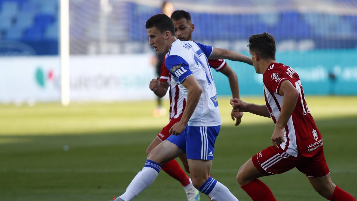 Nieto en el partido ante el Almería.