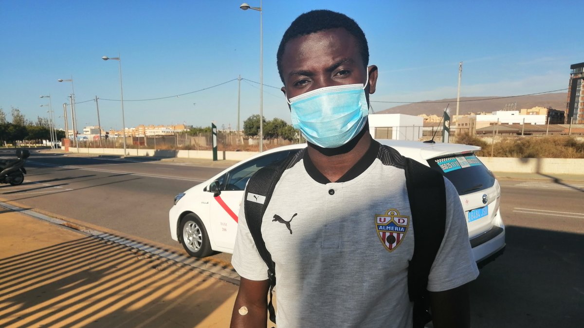 Jean Marco, antes de viajar a Marbella con el Almería.