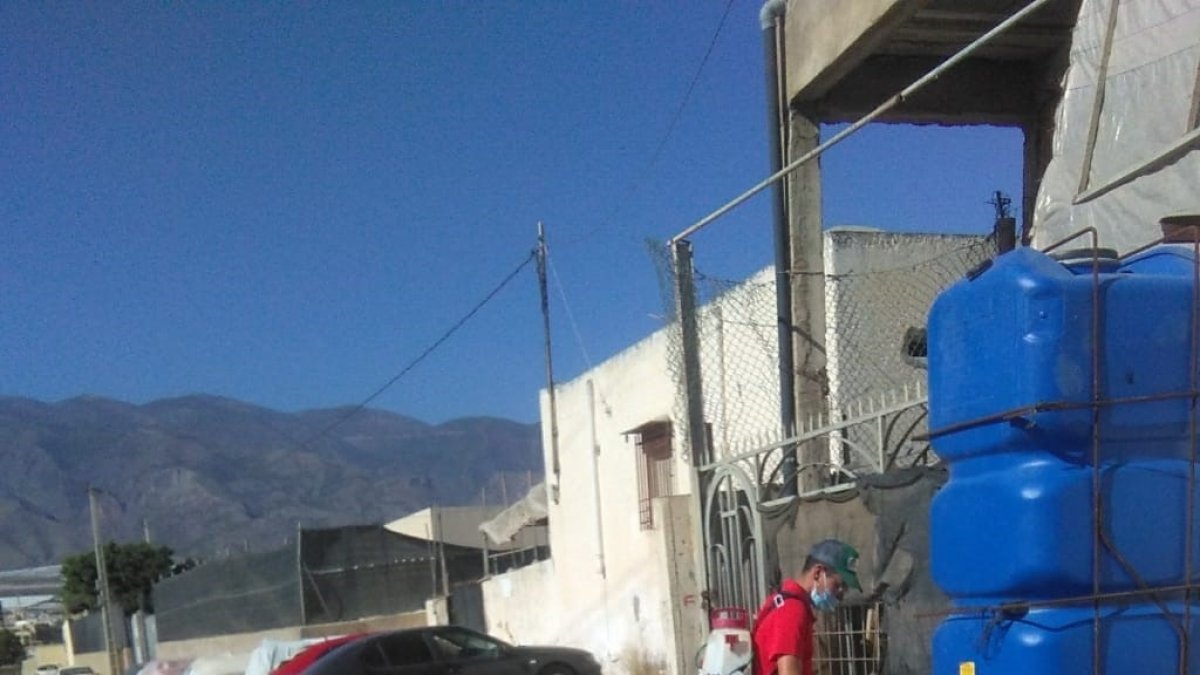 Imagen captada en asentamiento de inmigrantes.