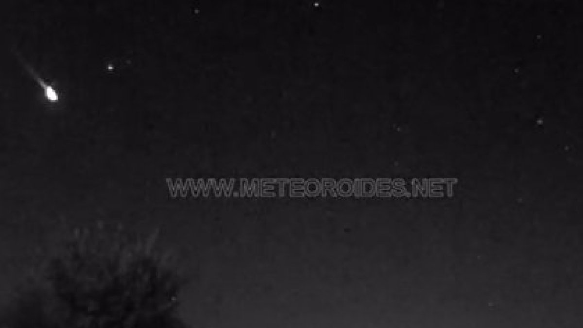 Registrada una roca procedente de un cometa que genera una gran bola de fuego en el centro del país.