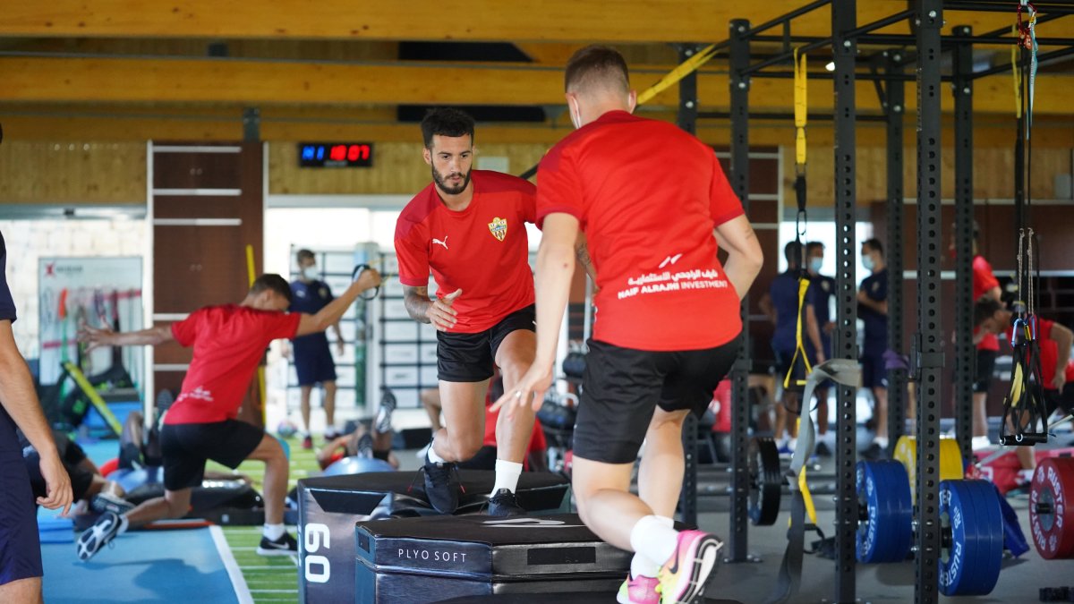 Trabajo en el gimnasio.