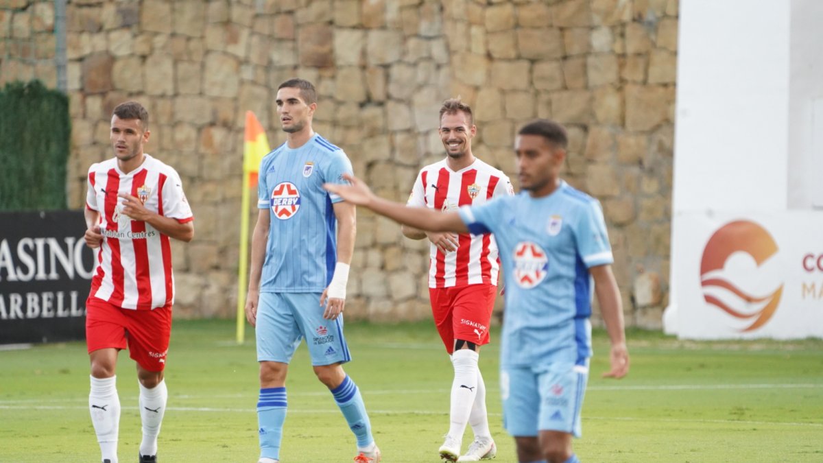 Rubén Enri tras marcar el sábado el 1-0 ante el Badajoz.